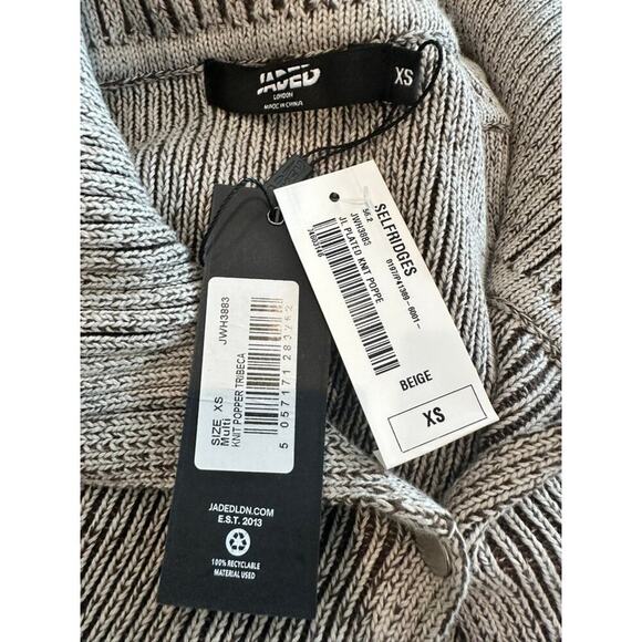 Stylish Gray Ribbed Sweater - Picture 2 of 4